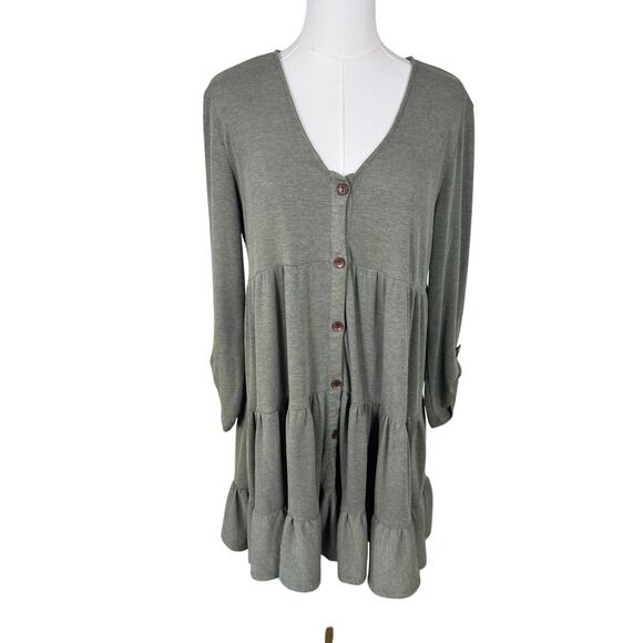 Altard State Tiered V Neck Mini Dress US Women's S - Picture 1 of 8